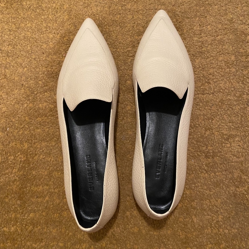 Everlane Boss Flat in Bone